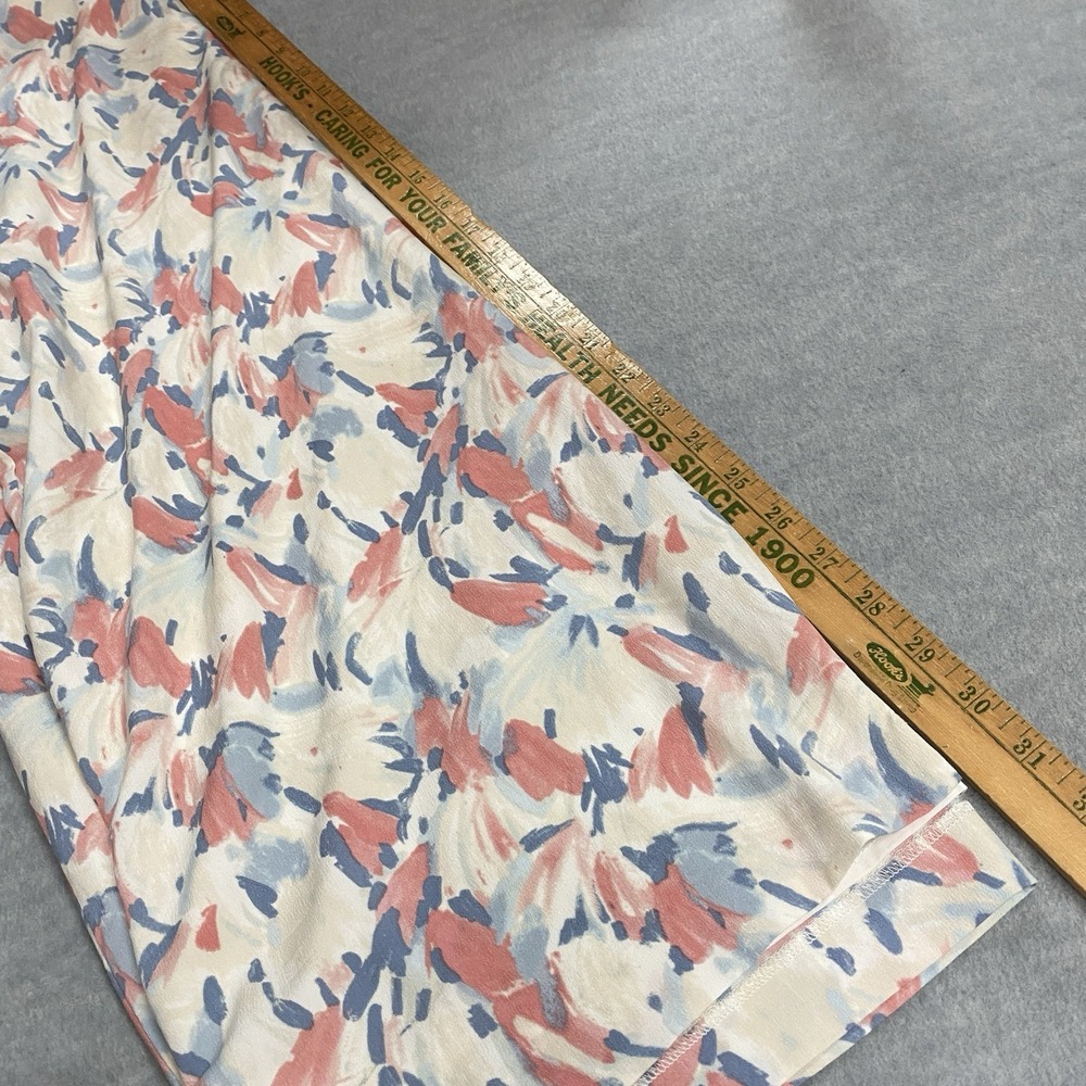 Abercrombie & Fitch Paint Print Midi Skirt Large Wide Slit Dainty Summer Spring - Picture 8 of 9